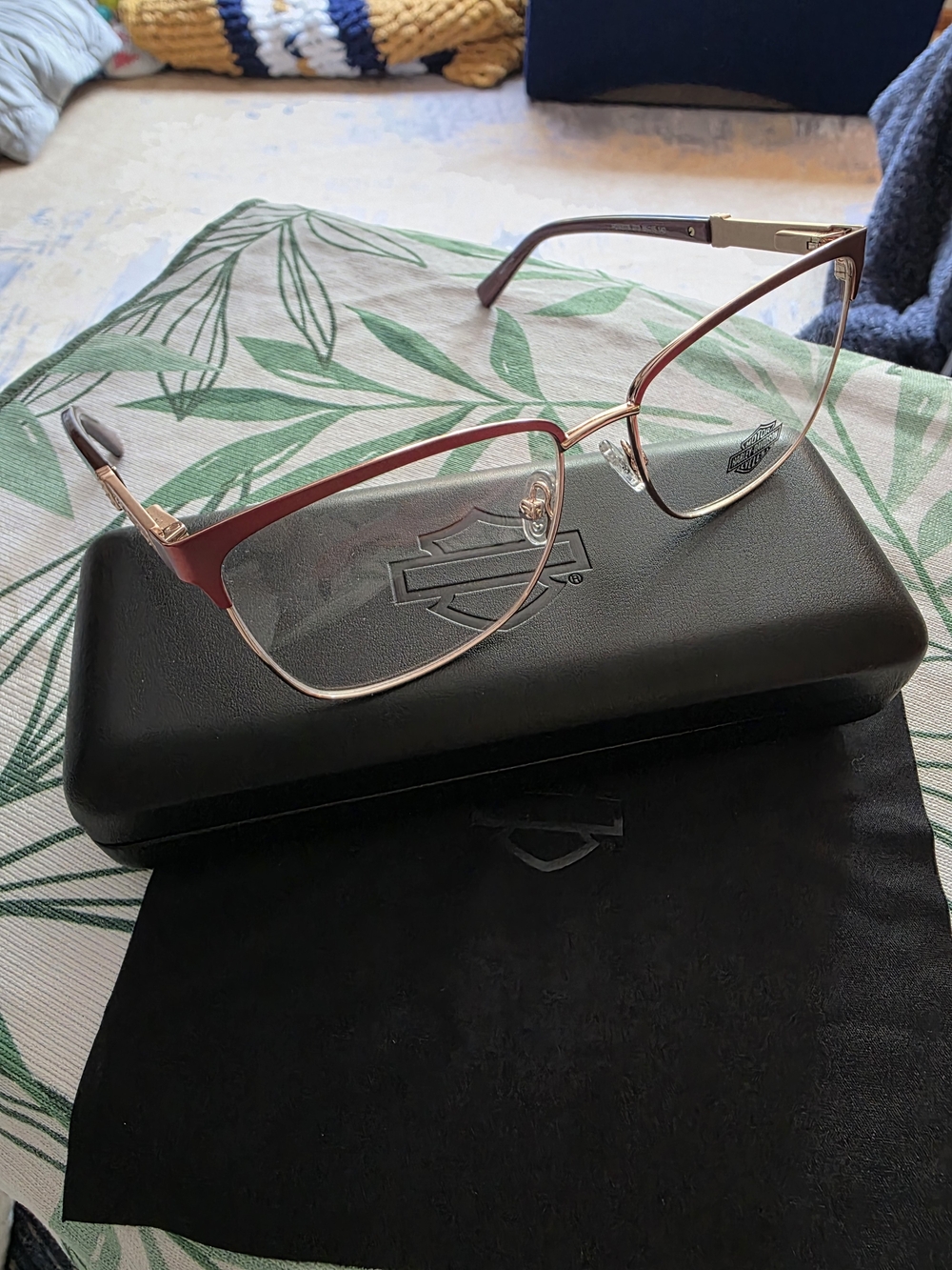 Harley-Davidson HD50076 073 Eyeglasses 56-15-140 Pink Gold RX Frames NEW - Picture 11 of 12